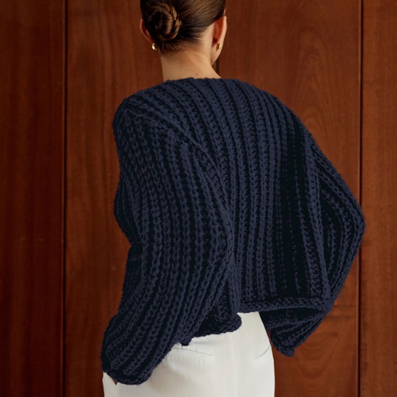 Commense Plain Button Knit Cardigan - Picture 3 of 11